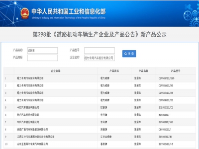 31款新车抢先看 工信部第298批旅居车公示